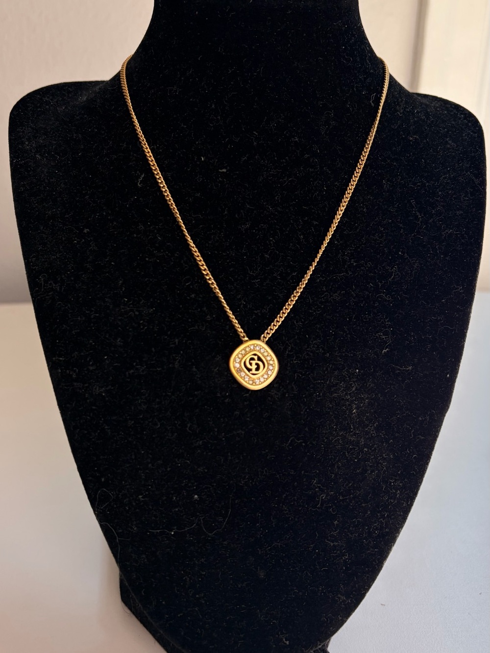 Dior Logo Pendant Necklace